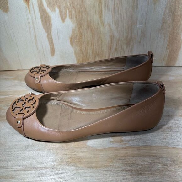 Tory Burch Tan Leather Ballet Flats Women’s Size 8.5 - Picture 9 of 9